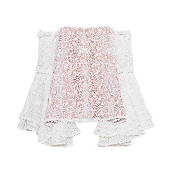 ALEXIS Off Shoulder Bell Sleeves Lace Top - XS - Picture 4 of 4